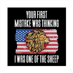 Conservative Lion Sheep Posters and Art